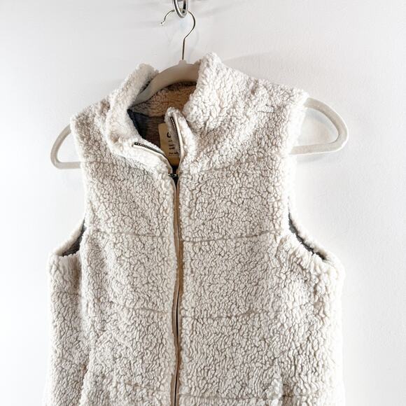 Dylan Solstice Sherpa Teddie Full Zip Cotton Lined Vest Cream XS - Picture 8 of 10